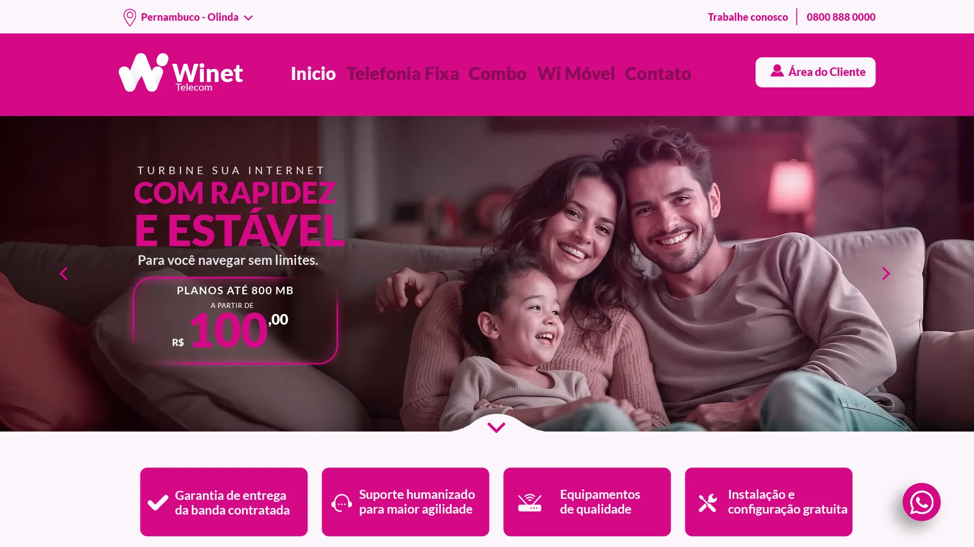 site de provedor de internet